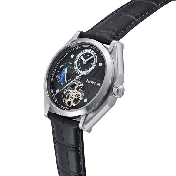 NWT Authentic Heritor Antoni Automatic Black Dial Men's Watch - Picture 3 of 3